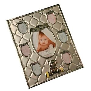 Lenox Photo Picture Frame First Year Baby Childhood Memories Multiple Openings